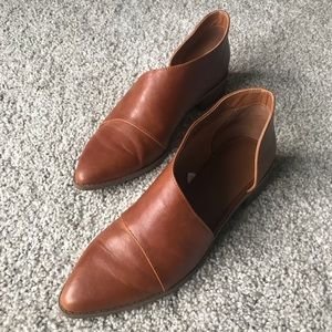 Brown cut out booties